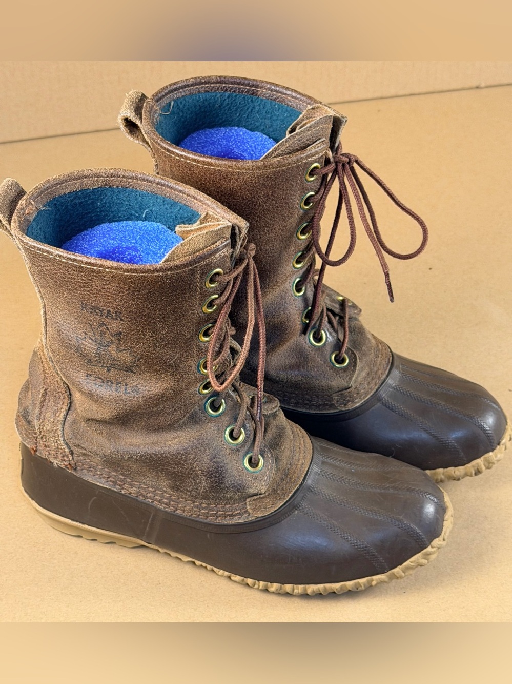 Sorel Kayak Brown Leather Winter Snow Boots 9.5?
